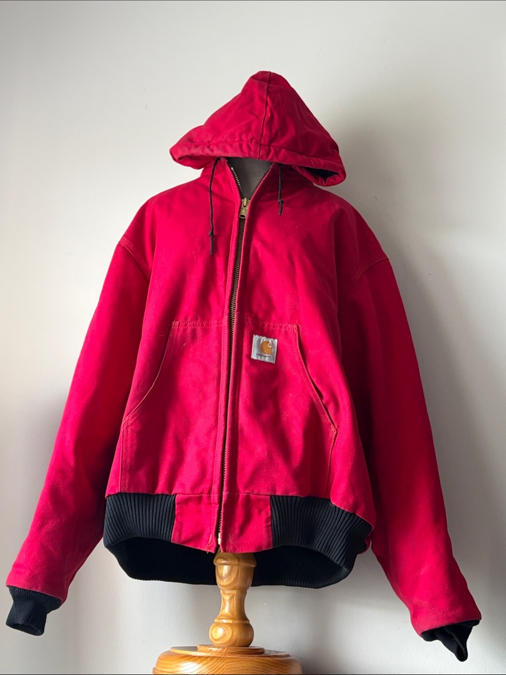 Carhartt 2 XL Red Hooded Work Jacket